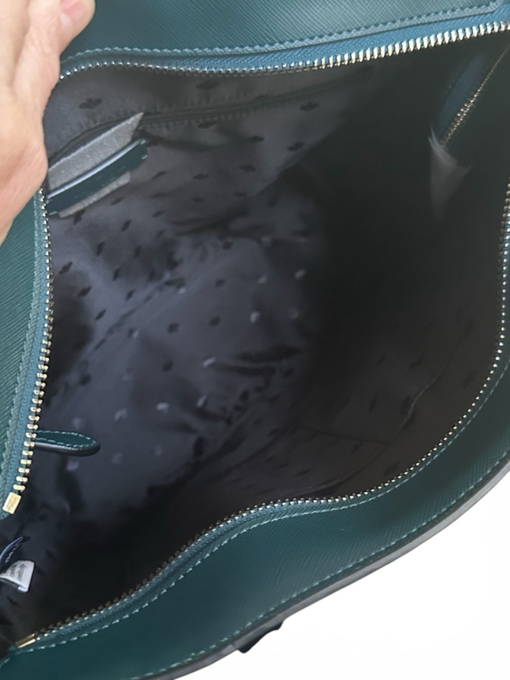 Kate Spade Colorblock Tote NWT Green Pink Leather Zip - Picture 8 of 16